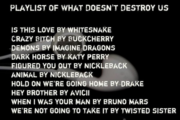 what doesnt destroy us playlist